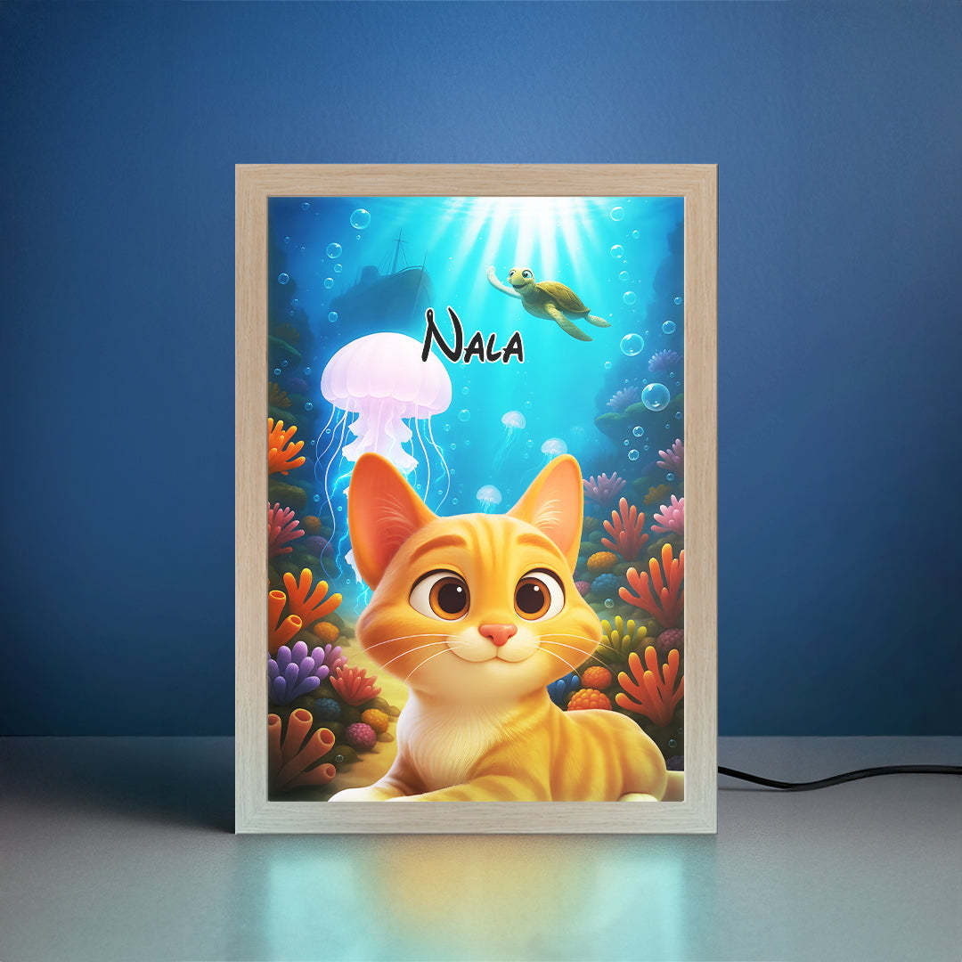 Magical Pet Portrait LED Night Light Custom Photo Pet LED Night Light Gift For Pet Lover