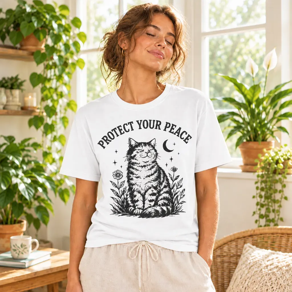 Tabby Cat T-Shirt – Bold Graphic Tee for Cat Lovers, Activists & Supporters, Statement Gift for Holidays