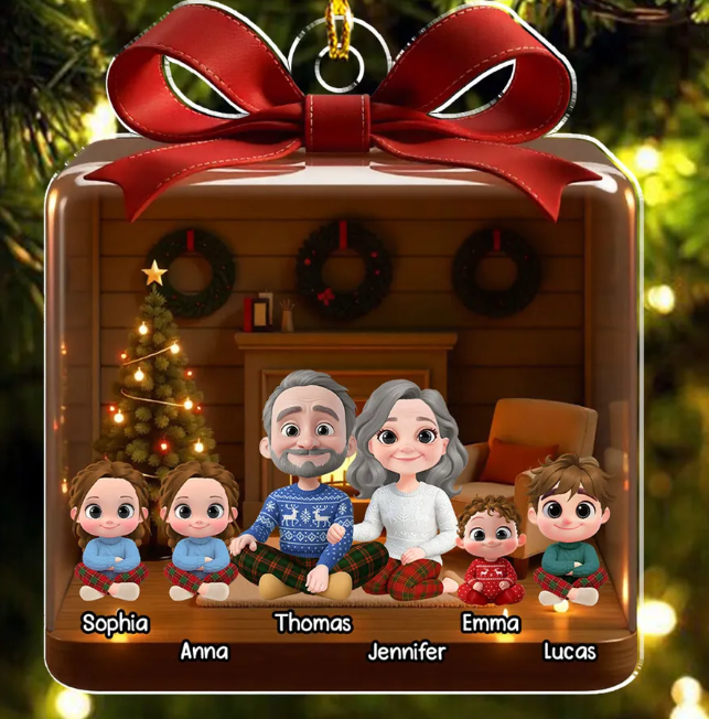 Family Is A Gift - Personalized Custom 3D Effect Acrylic Ornament
