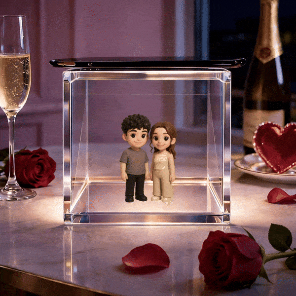 Holographic Lumina Boxes For Lovers | High-Transmittance Holographic Material Image Holographic House Valentine's Day Gift - SantaSocks