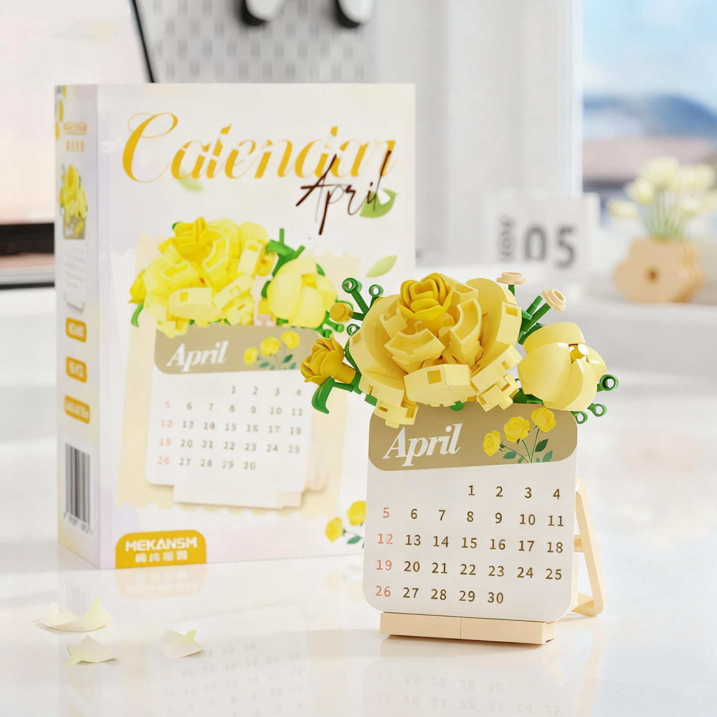 Eternal Rose Calendar Gift Everlasting Rose with Monthly Display Romantic Gift for Christmas Valentine’s Day Anniversaries