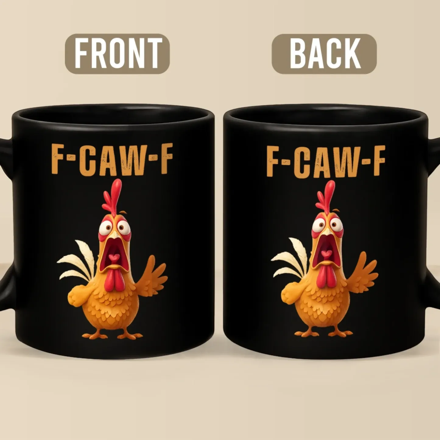 Custom Mug - Personalized Funny Gifts For Best Friends, Family, Coworker, Work Bestie - My Resting Squawk Face - SantaSocks