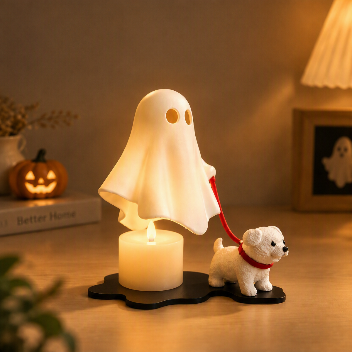 Ghost Walking Dog Lamp 3D Printed Halloween Night Light for Kids & Home Decor