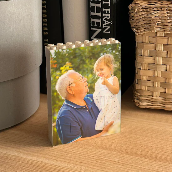 Personalized Photo Puzzle Frame Made From Building Blocks – A Loving Gift For Father's Day - SantaSocks
