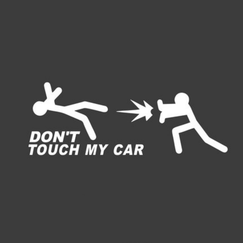 Don't Touch My Car Sticker – Funny Car Decal for Christmas Gift, Personalized Reflective Vinyl for Auto Enthusiasts - SantaSocks