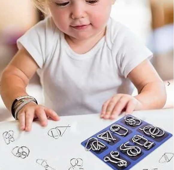 Woyuosn Metal Brain Teaser Puzzles Physics Mind - SantaSocks