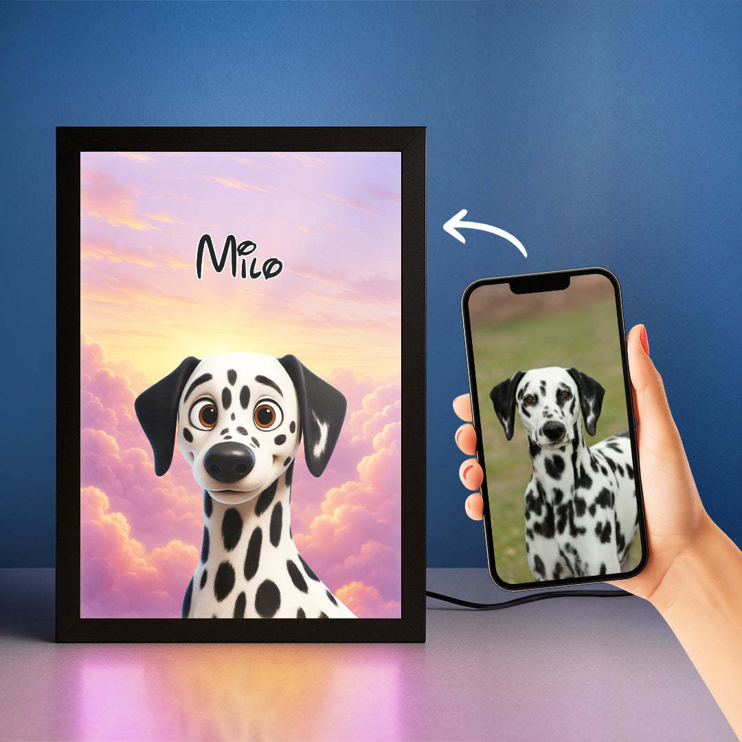 Magical Pet Portrait LED Night Light Custom Photo Pet LED Night Light Gift For Pet Lover