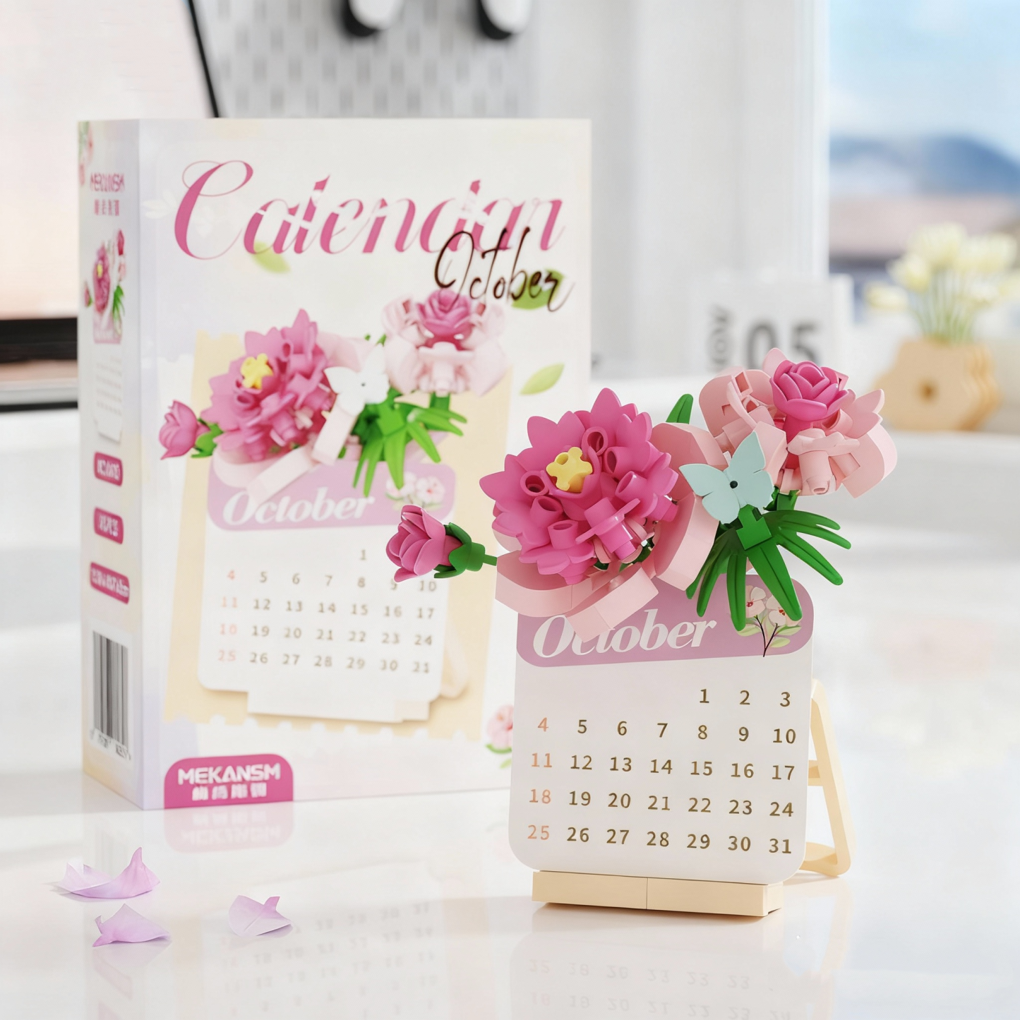 Eternal Rose Calendar Gift Everlasting Rose with Monthly Display Romantic Gift for Christmas Valentine’s Day Anniversaries