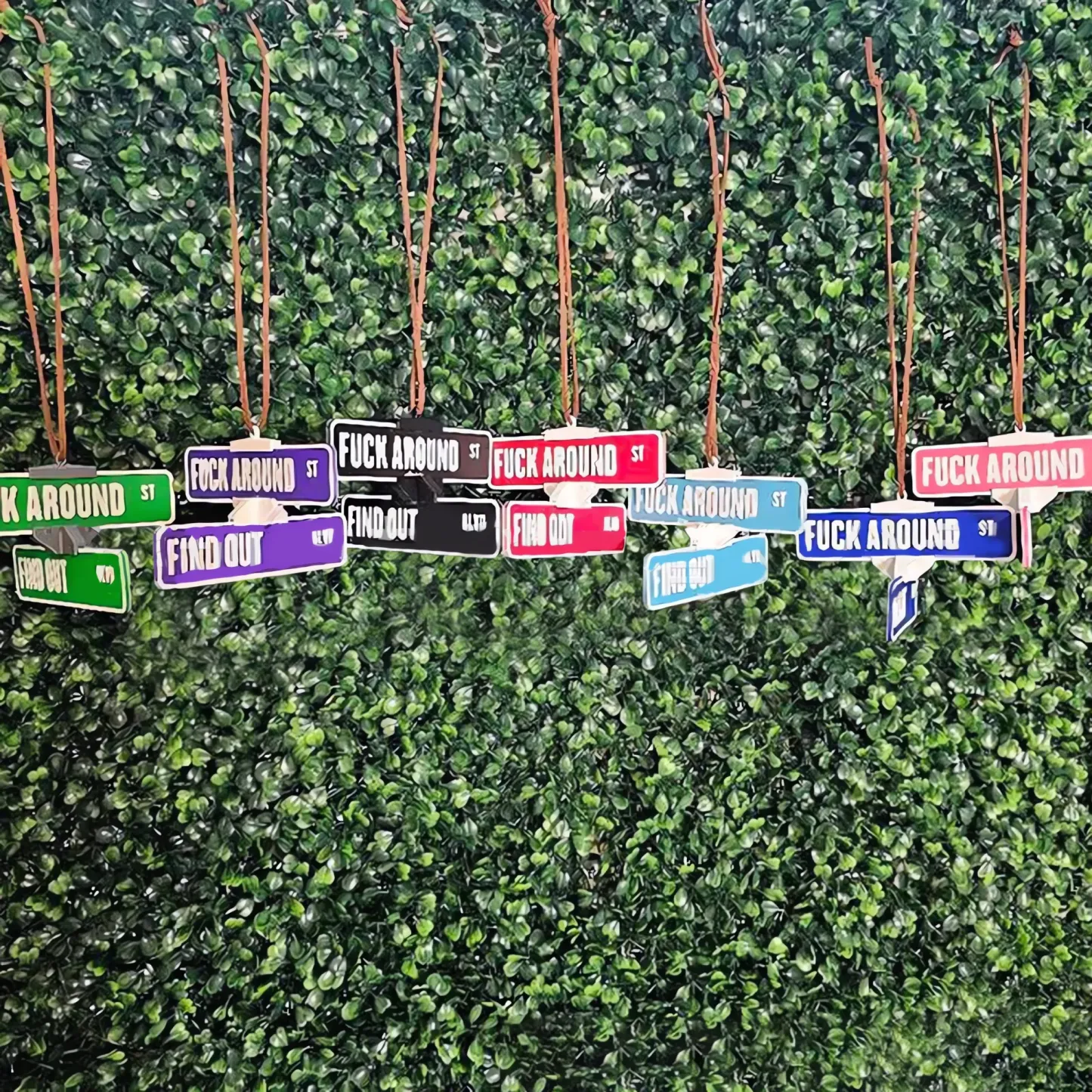 Fuck Around and Find Out Street Sign Hanger 3D Printed Funny Street Warning Sign Decoration - SantaSocks