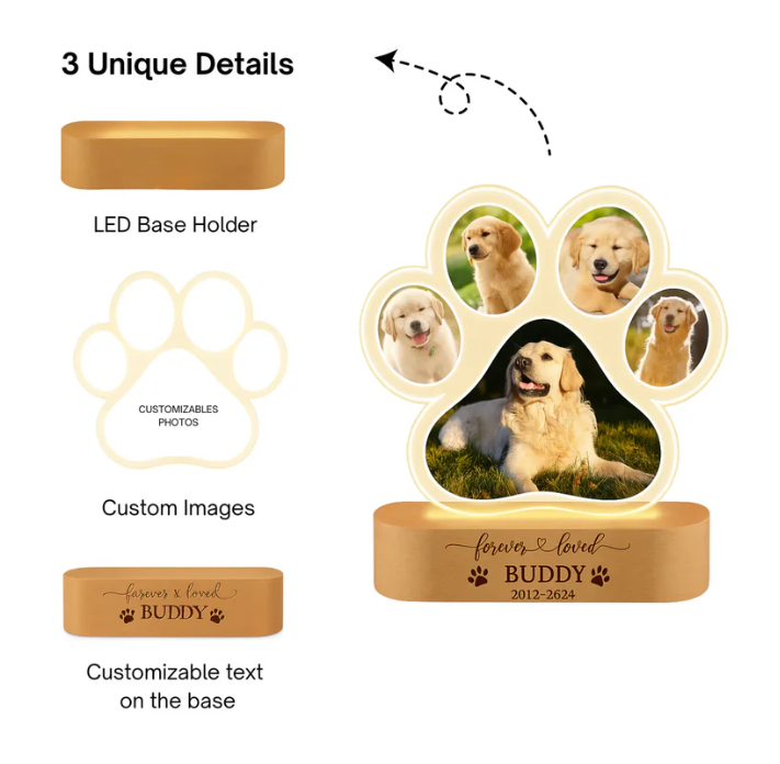 Personalized Pet Paw Lamp - SantaSocks