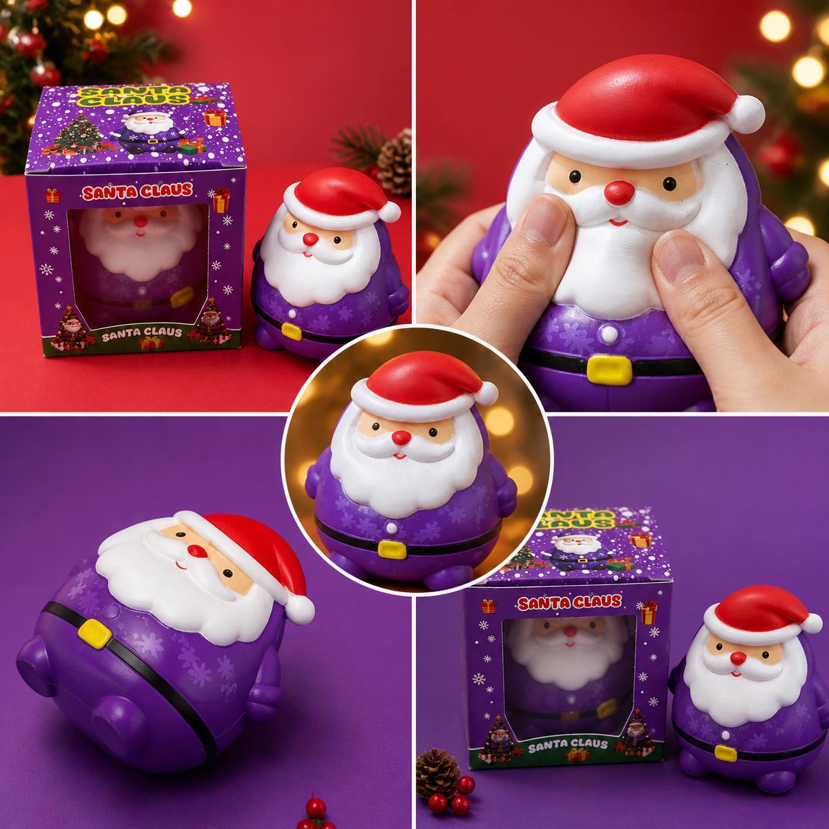 Christmas Santa Maltose Squishy Toy – Slow Rising Stress Relief Fidget
