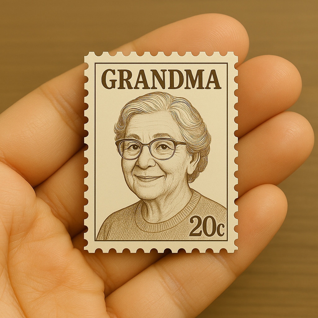 Custom Portrait Vintage Stamp Fridge Magnet Personalized Photo Name Postage Stamp Fridge Magnet Anniversary Gifts