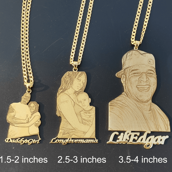 Personalized Custom Photo & Text Engraved Stainless Steel Necklace – Your Memories, Forever Worn Close to the Heart - SantaSocks