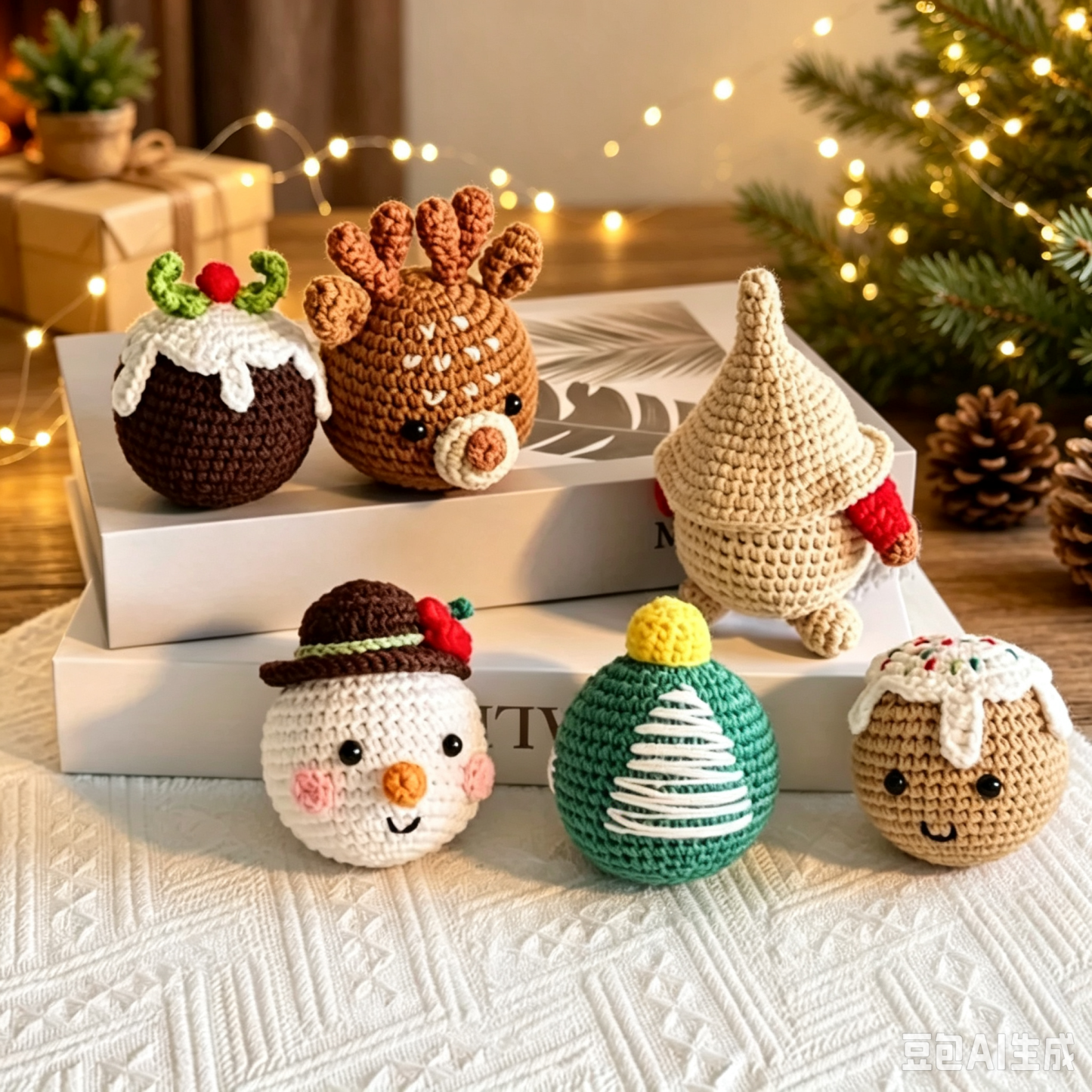 Crochet Christmas Plant Pot Cover – Handmade Holiday Decor for Home & Office