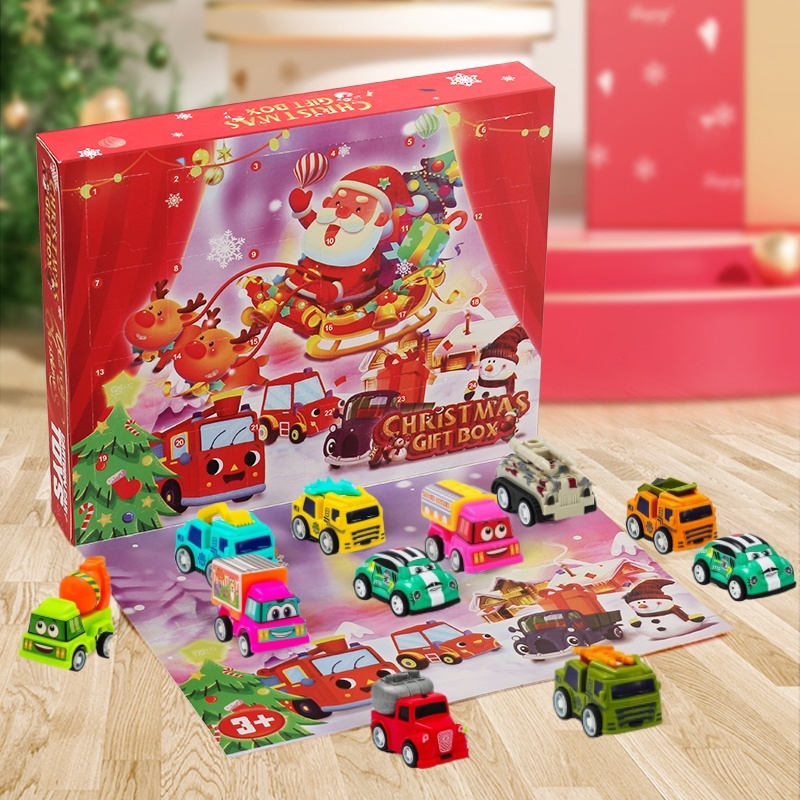 Christmas Countdown Calendar 24 Mini Cars Advent Calendar 2025 Toy Gift for Children