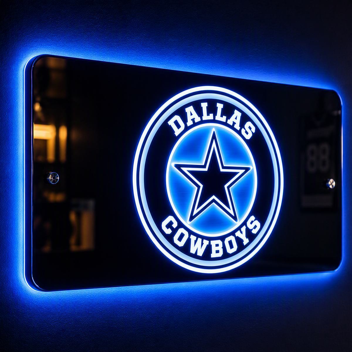 Football Fan LED Mirror Lights – Team-Inspired Car Side Mirror Projector Lights, Dynamic Door Welcome Lights for Sports Fans & Car Enthusiasts