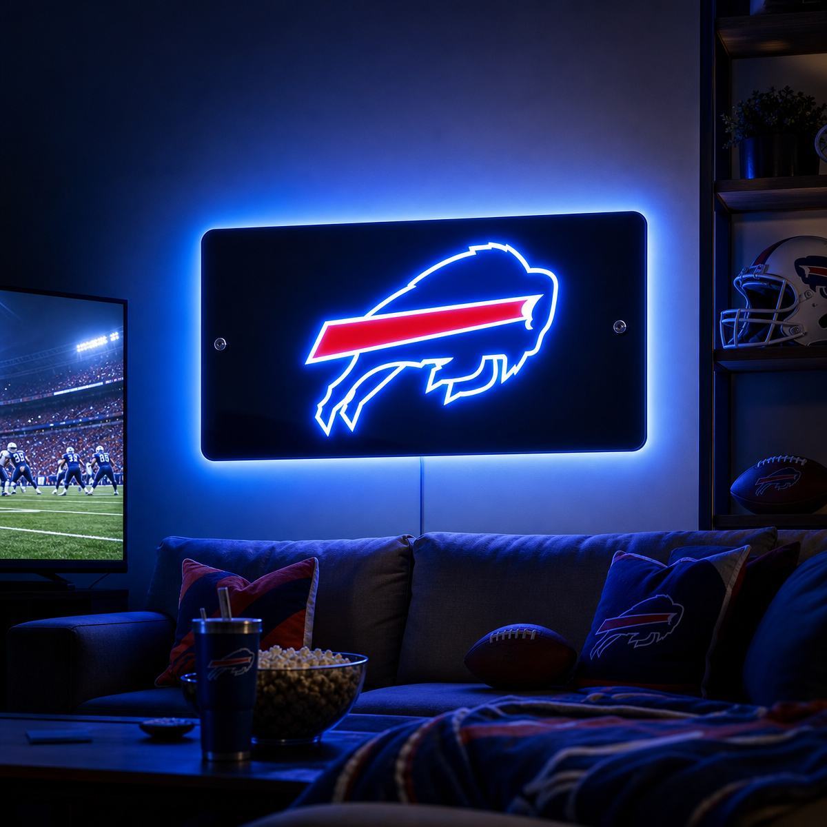 Football Fan LED Mirror Lights – Team-Inspired Car Side Mirror Projector Lights, Dynamic Door Welcome Lights for Sports Fans & Car Enthusiasts