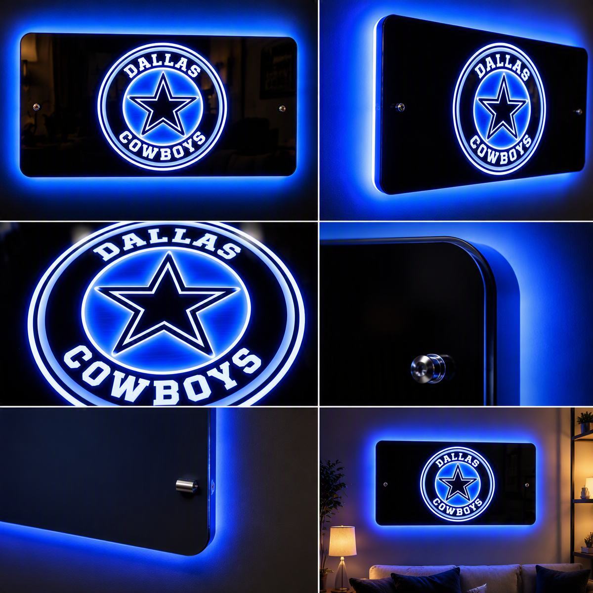 Football Fan LED Mirror Lights – Team-Inspired Car Side Mirror Projector Lights, Dynamic Door Welcome Lights for Sports Fans & Car Enthusiasts