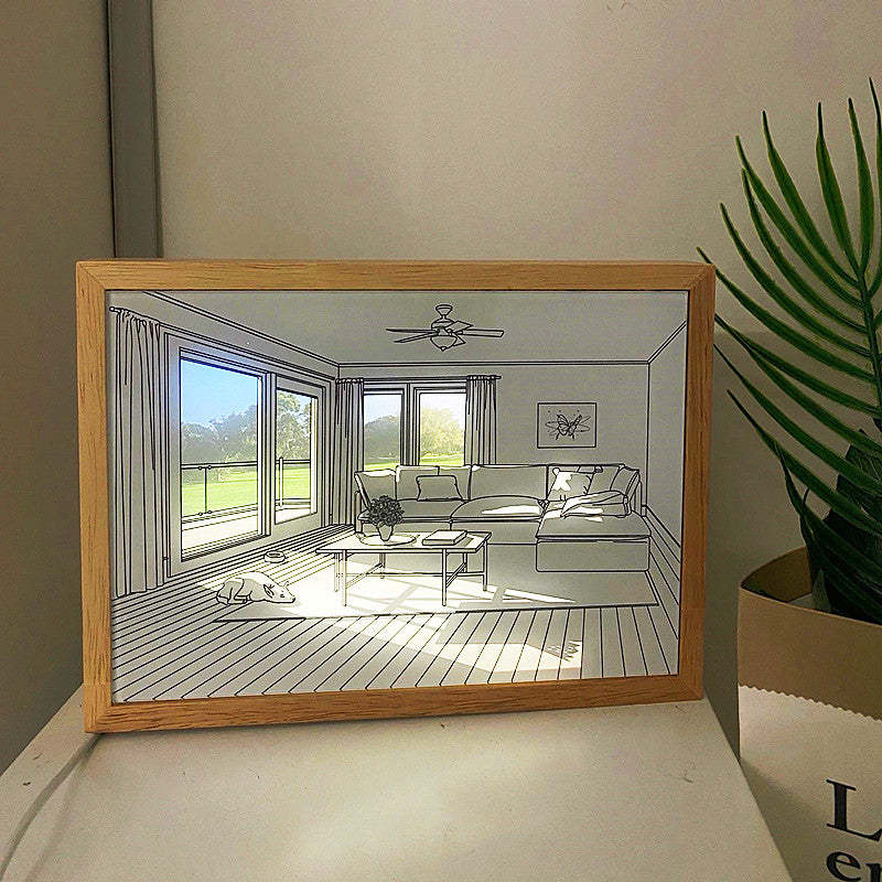 Painting Night Light Creative Sunshine Painting Lamp Home Decoration Gifts - photomoonlamp
