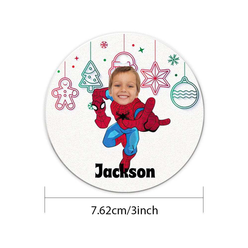 Personalized Photo Christmas Ornament Mario Style Christmas Gift for Kids - Giftlab