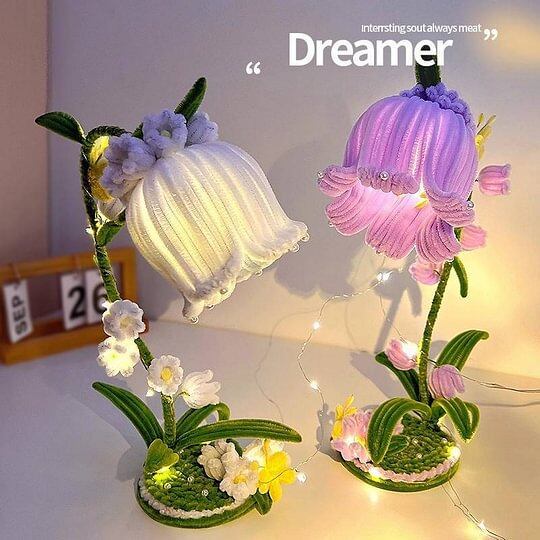 Pipe Lantern DIY Material Kit, Lily of the Valley Lantern, Desktop Ornament, Table Lamp, Glowing Lan