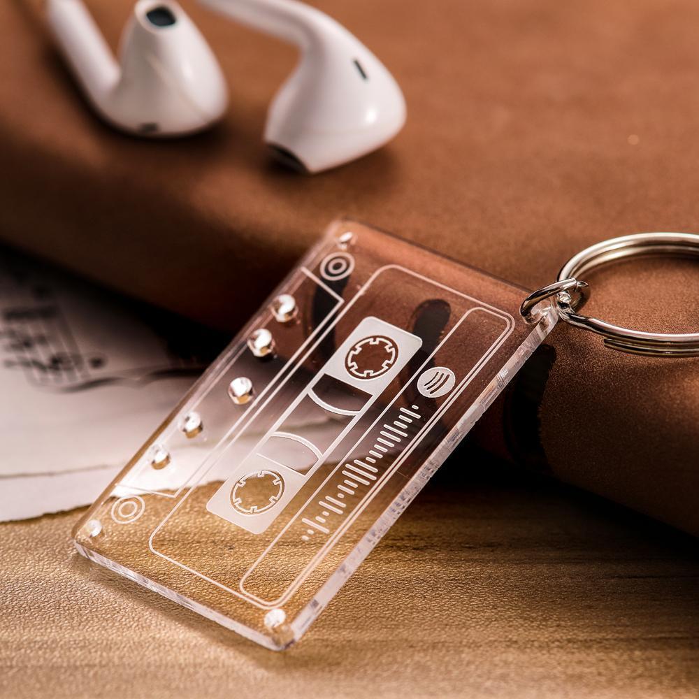 Spotify Code Mixtape Keychain Custom Music Plaque Keyring