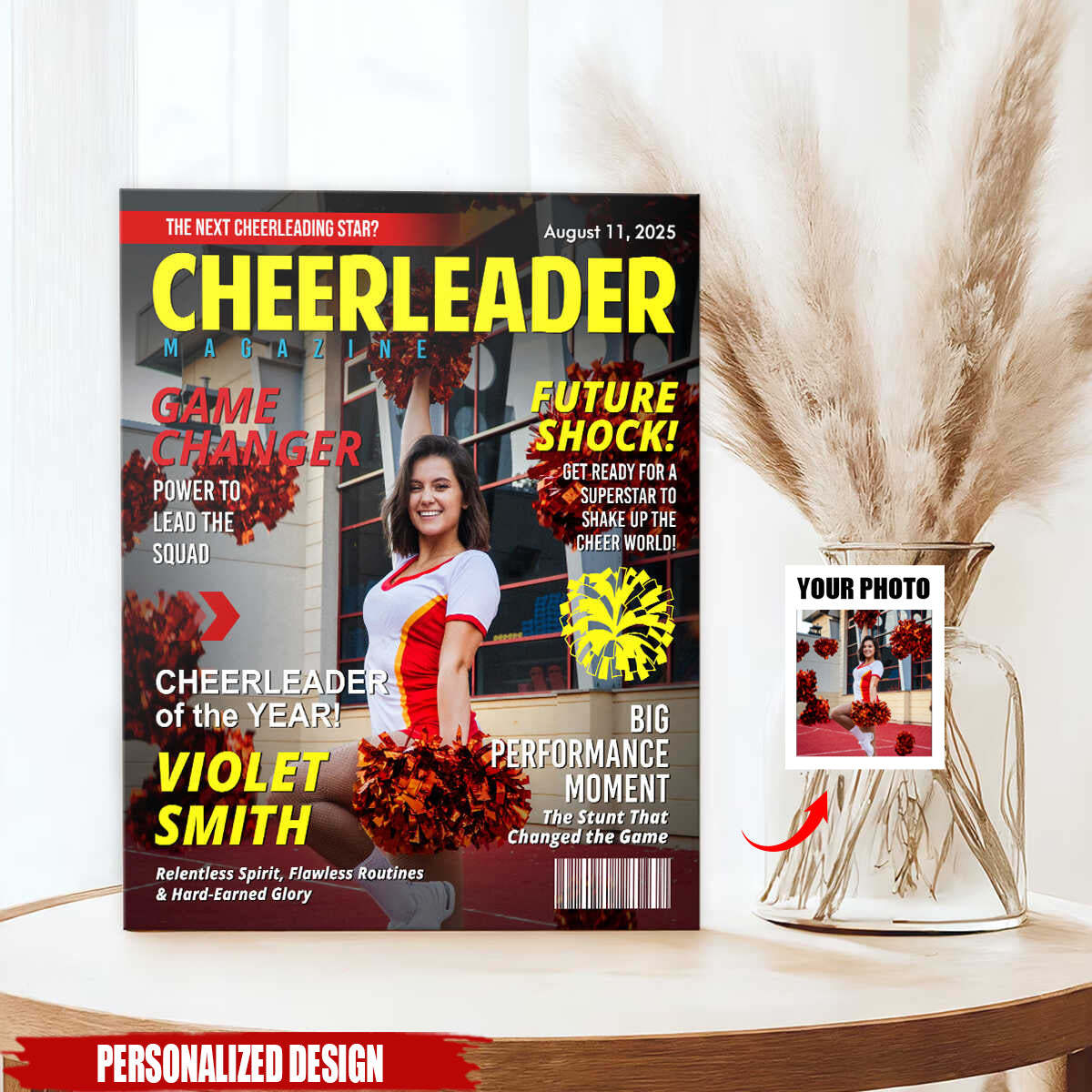 Sale Custom Cheerleader Magazine Cover Poster, Gift For Cheerleader