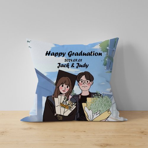 Custom Photo Pillow, Personalized Couple Portrait Throw Pillow, Custom Text Image Decorative Cushion, Soft Comfort Customized Pillow for Gift Home Decor