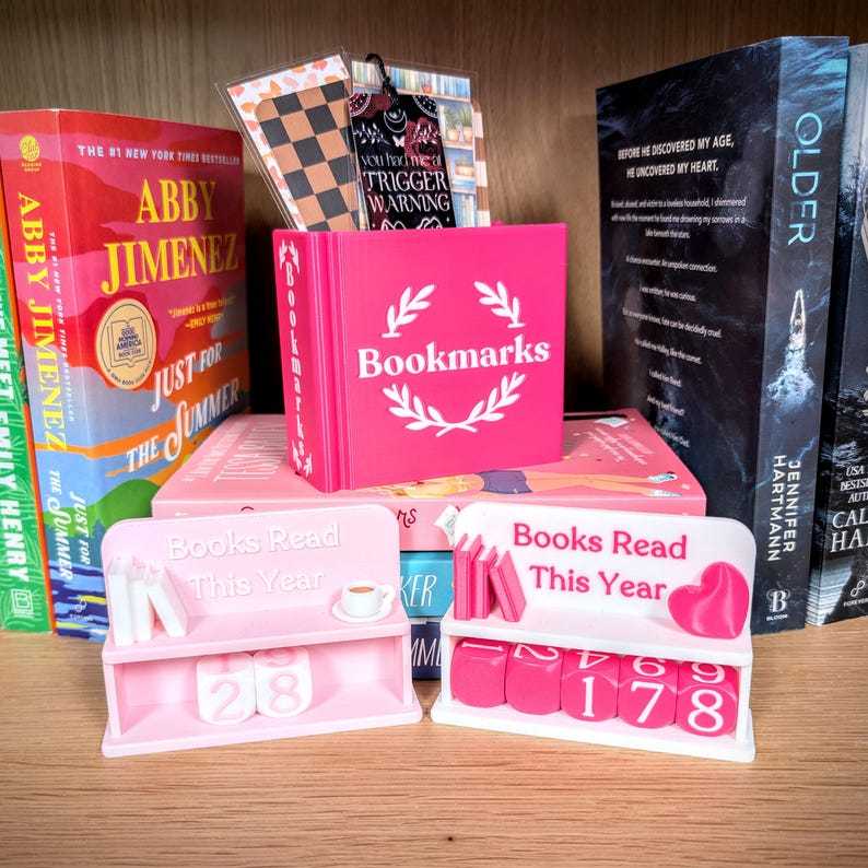 Book Counter, Books Read This Year, Book Lover Gift, Bookshelf Decor, Book Club Gifts, Bookish Library Decor, Bookworm, Reading Challenge