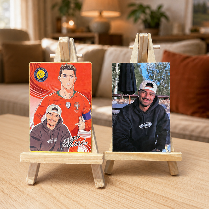 Anime Football Star Custom Trading Card – Personalized Fan Photo Collectible