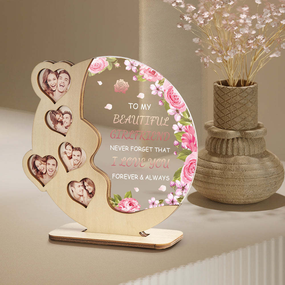 Custom Wood Acrylic Plaque Personalized Moon Wooden Plaque For Favorite People - photomoonlamp