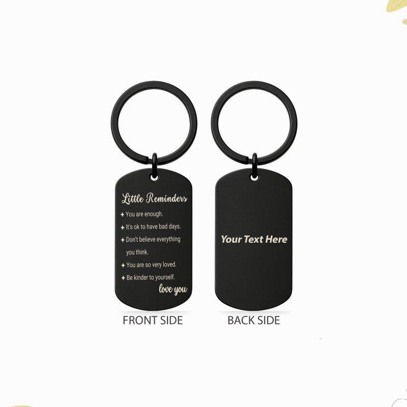 Daily Reminders Custom Engraved Keyring,To My Son or Daughter, Motivational Quote Keychain, Inspirational Keepsak Gift