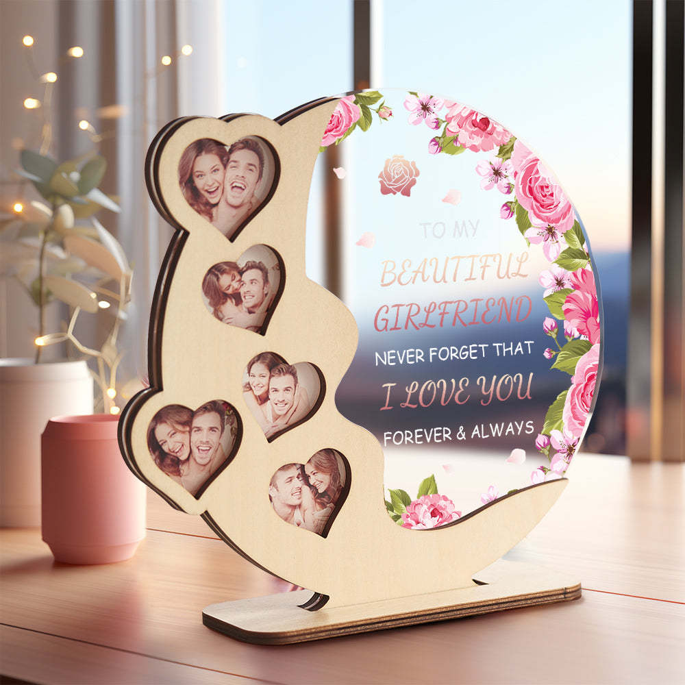 Custom Wood Acrylic Plaque Personalized Moon Wooden Plaque For Favorite People - photomoonlamp