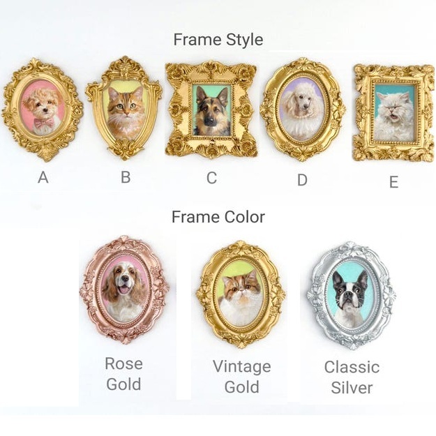 Pet Portrait Magnet: Custom Vintage Style Fridge Magnet