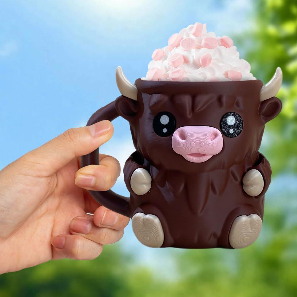 Christmas Gifts Cute Cow Style Ice Cream Pint Holder with Handle and Spoon – Reusable Antifreeze Cooler Sleeve for Ice Cream, Drinks, and Desserts Funny Cow Gifts for Ice Cream Lovers - PhotoMoonLamp