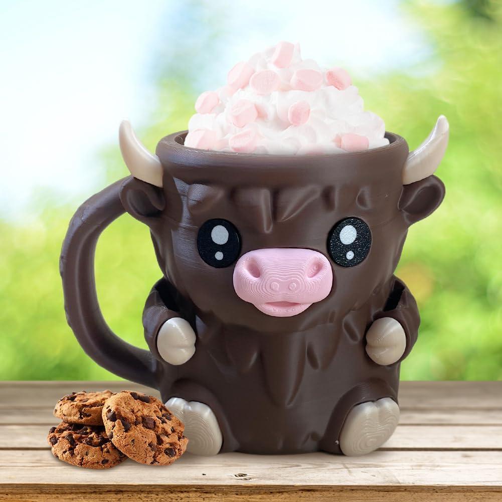 Christmas Gifts Cute Cow Style Ice Cream Pint Holder with Handle and Spoon – Reusable Antifreeze Cooler Sleeve for Ice Cream, Drinks, and Desserts Funny Cow Gifts for Ice Cream Lovers - PhotoMoonLamp