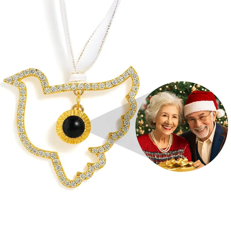 Personalized Projection Ornament Custom Photo Snowflake Christmas Ornament Gifts