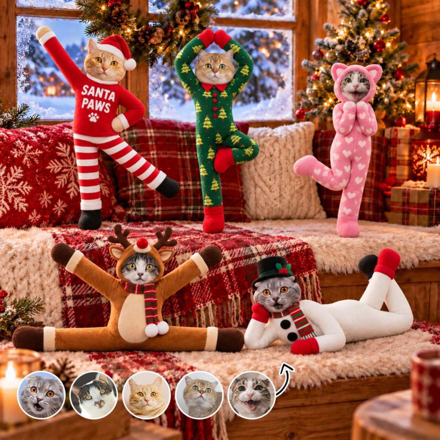 Custom Funny Pet Photo Christmas Plush Doll Gifts For Pet Lovers • My Merry Pup - Personalized Poseable Plush Doll - PhotoMoonLamp