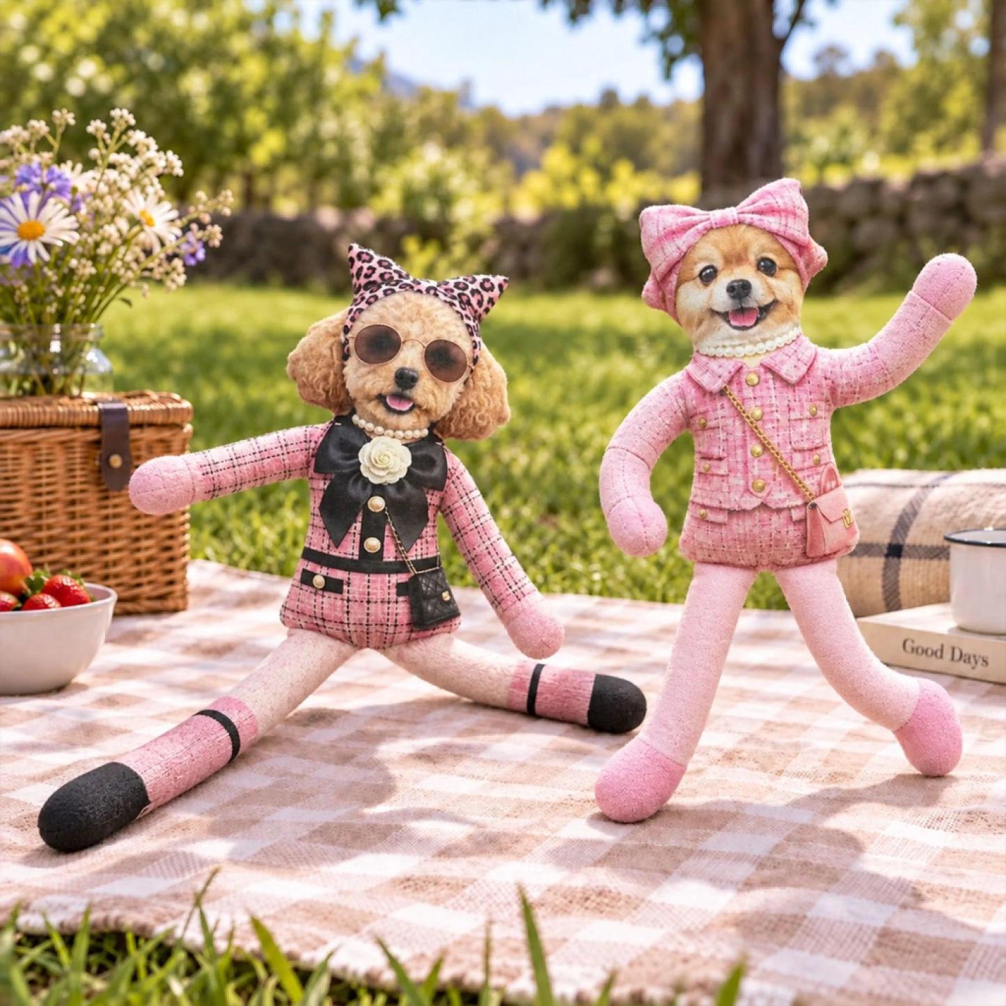 Custom Funny Pet Photo Christmas Plush Doll Gifts For Pet Lovers • My Merry Pup - Personalized Poseable Plush Doll - PhotoMoonLamp