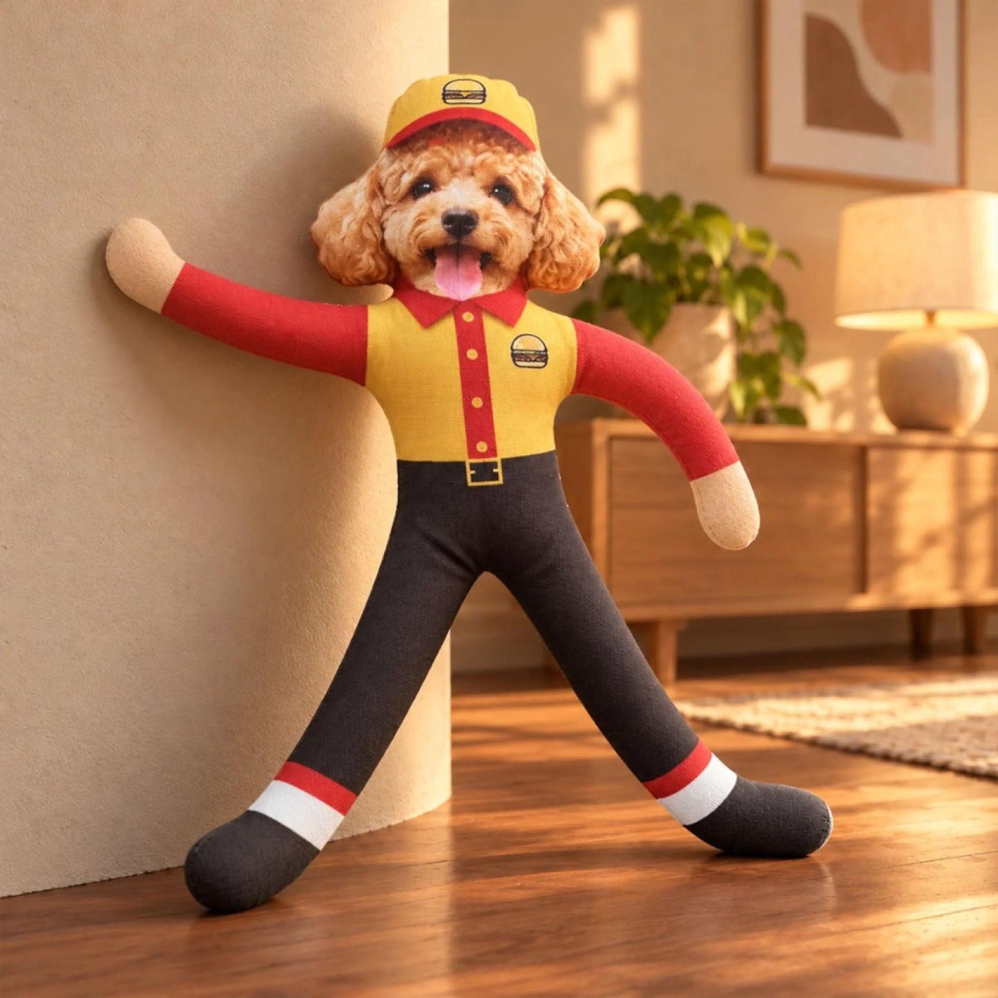Custom Funny Pet Photo Christmas Plush Doll Gifts For Pet Lovers • My Merry Pup - Personalized Poseable Plush Doll - PhotoMoonLamp