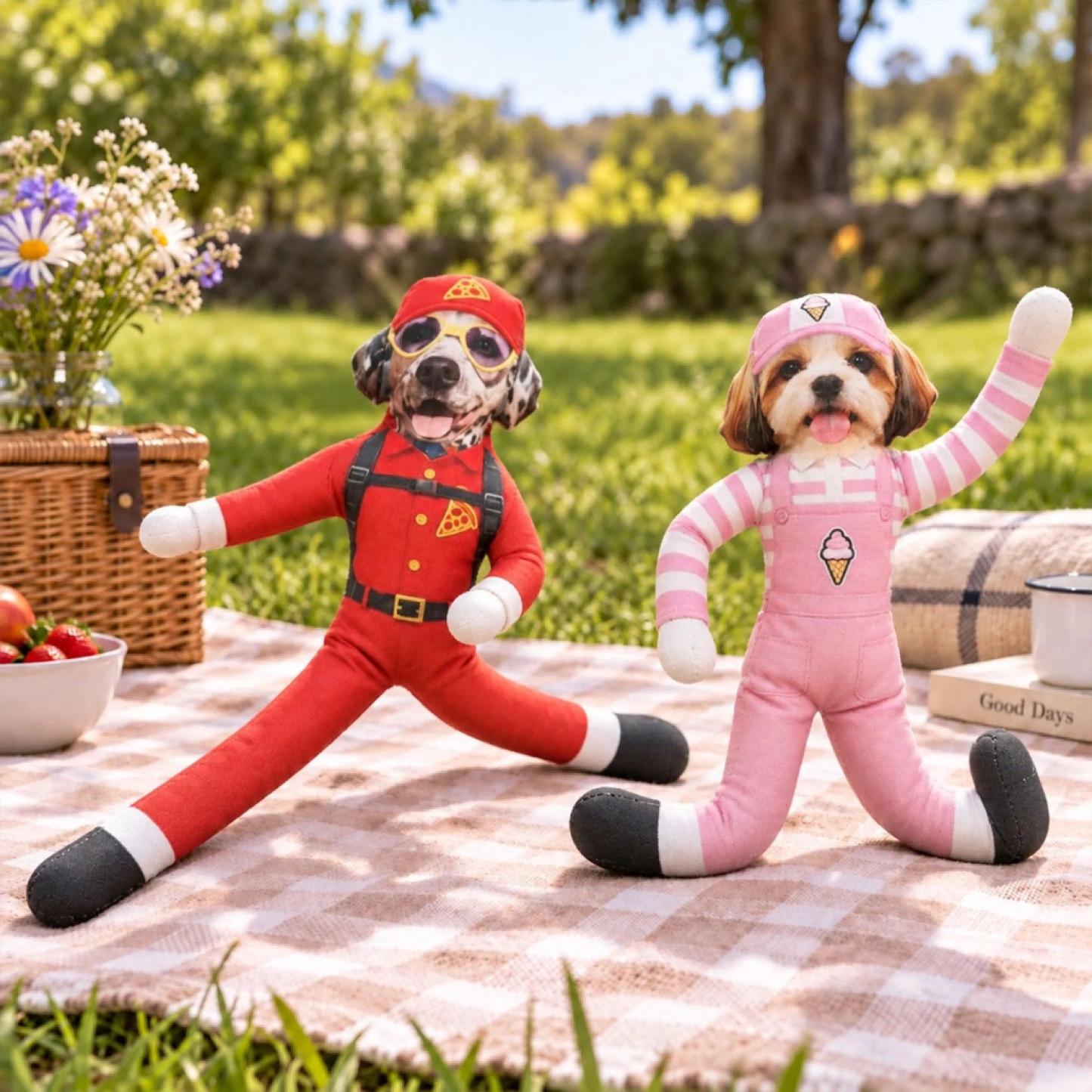 Custom Funny Pet Photo Christmas Plush Doll Gifts For Pet Lovers • My Merry Pup - Personalized Poseable Plush Doll - PhotoMoonLamp
