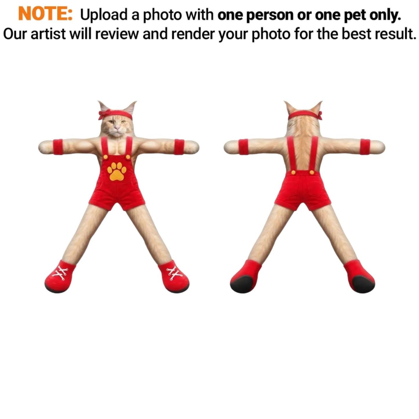 Poseable Plush Pet Doll for Christmas Gifts – Customizable Funny Animal Figurine for Dog & Cat Lovers - PhotoMoonLamp