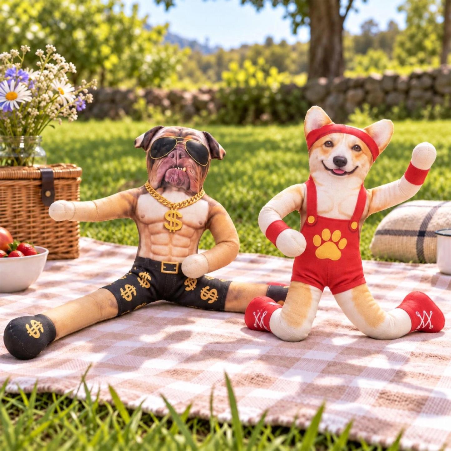 Poseable Plush Pet Doll for Christmas Gifts – Customizable Funny Animal Figurine for Dog & Cat Lovers - PhotoMoonLamp