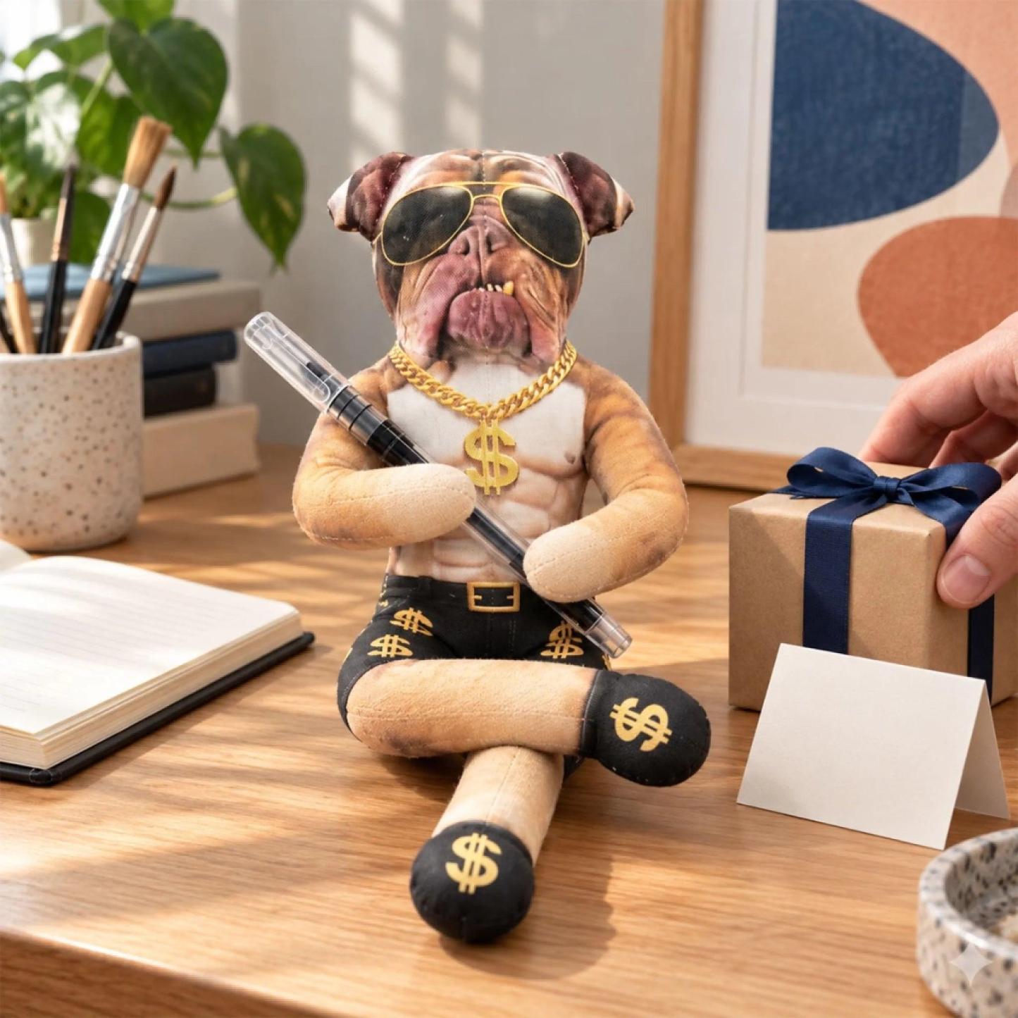 Poseable Plush Pet Doll for Christmas Gifts – Customizable Funny Animal Figurine for Dog & Cat Lovers - PhotoMoonLamp