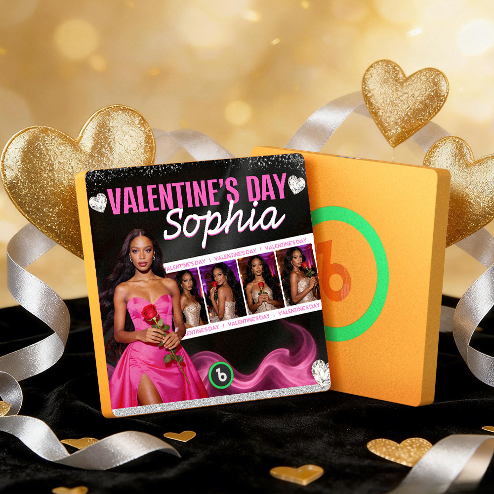 Custom Music Fridge Magnets Colorful Frame Album Fridge Magnet Can Play Songs Heart And Balloon Valentine's Day Gift - PhotoMoonLamp