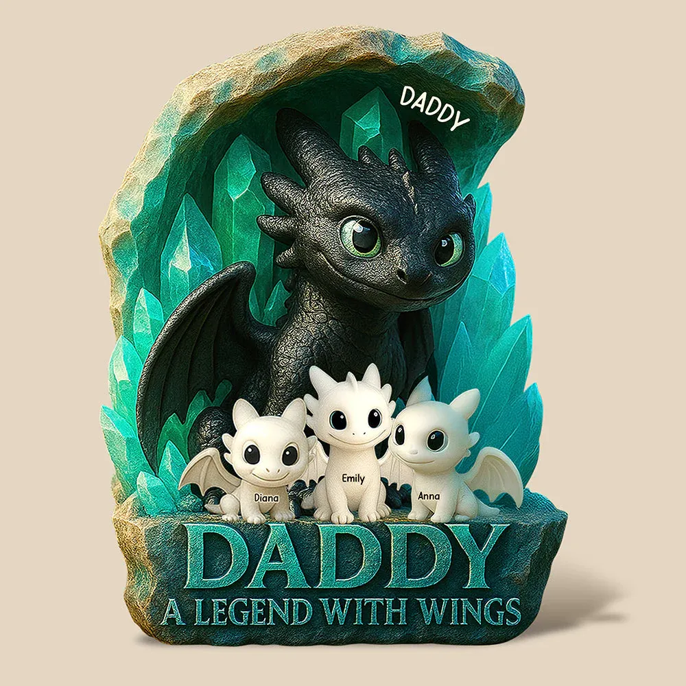 Dragon Dad Plaque - Personalized Gifts For Father
