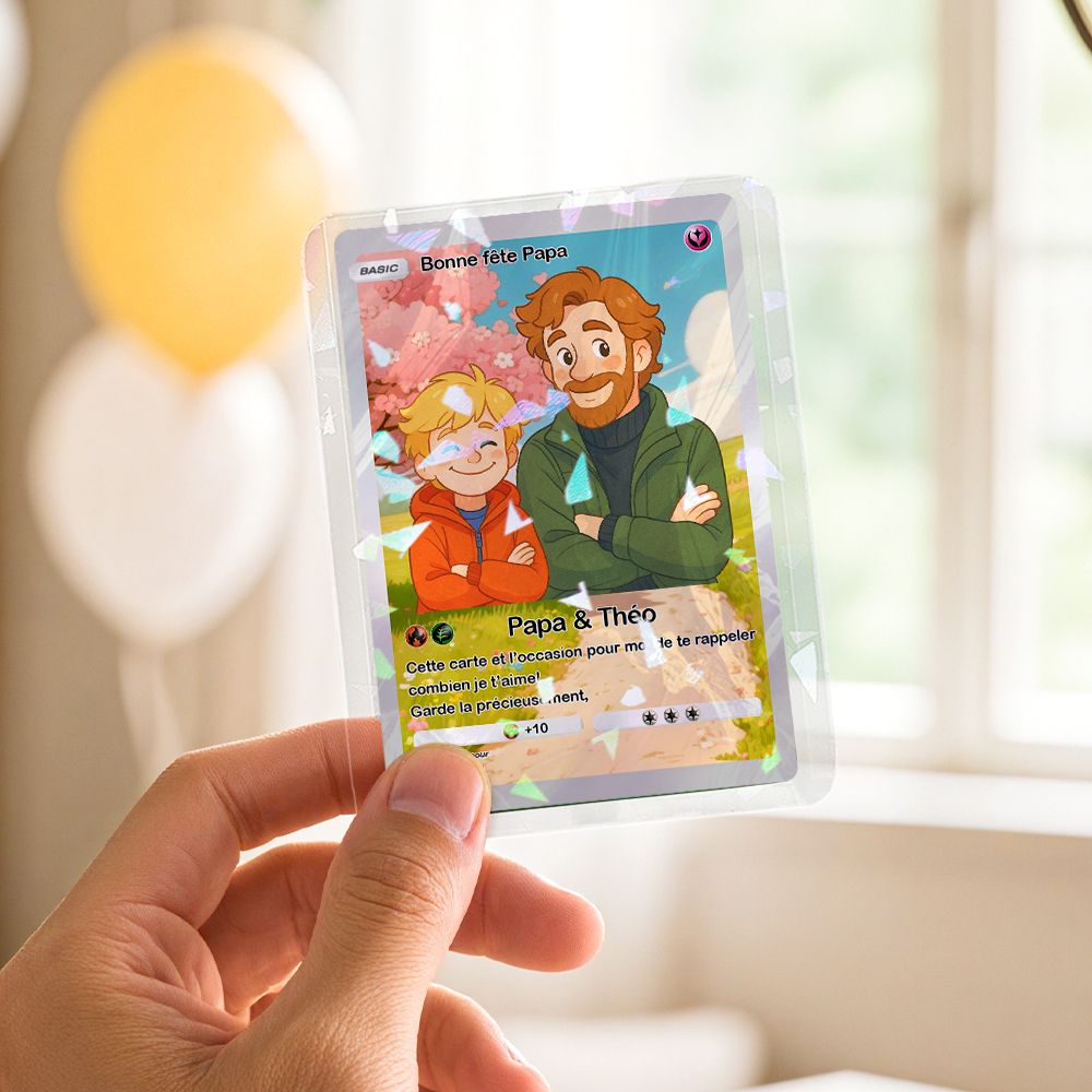 Custom Anime Card Personalized Anniversary Love Gift for Valentine's Day or Birthday - PhotoMoonLamp