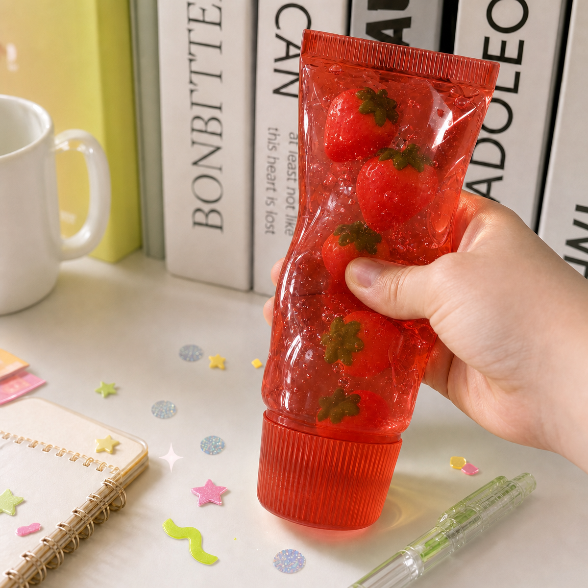 Fruit Squishy Toy Toothpaste Tube Squishy Toy  Funny TPR Slow Rising Stress Relief Squeeze Fidget Toy, Portable Sensory Desk Toy Gift