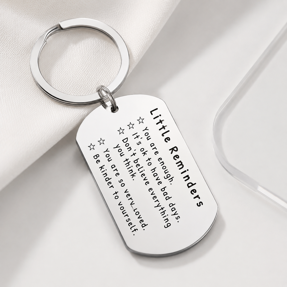 Little Reminders Keychain,You are enough Keychain, Mental Health Gift, Gift for Daughter Son, Reminder Gift For Friend, Self Love Gift