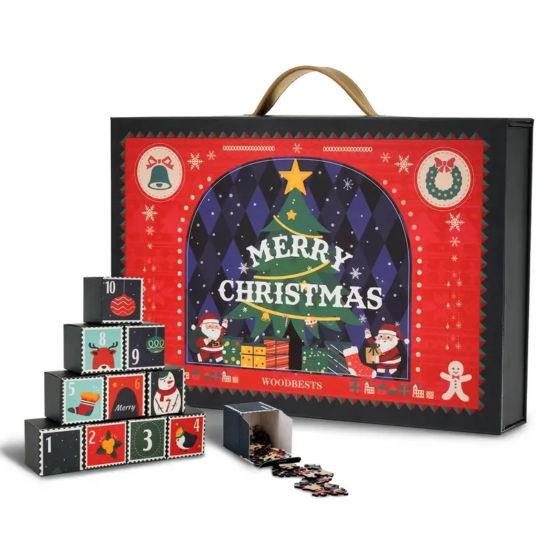 24-Day Advent Puzzle Calendar, Premium Christmas Countdown with Mini Puzzles, Ideal Gift for All Ages